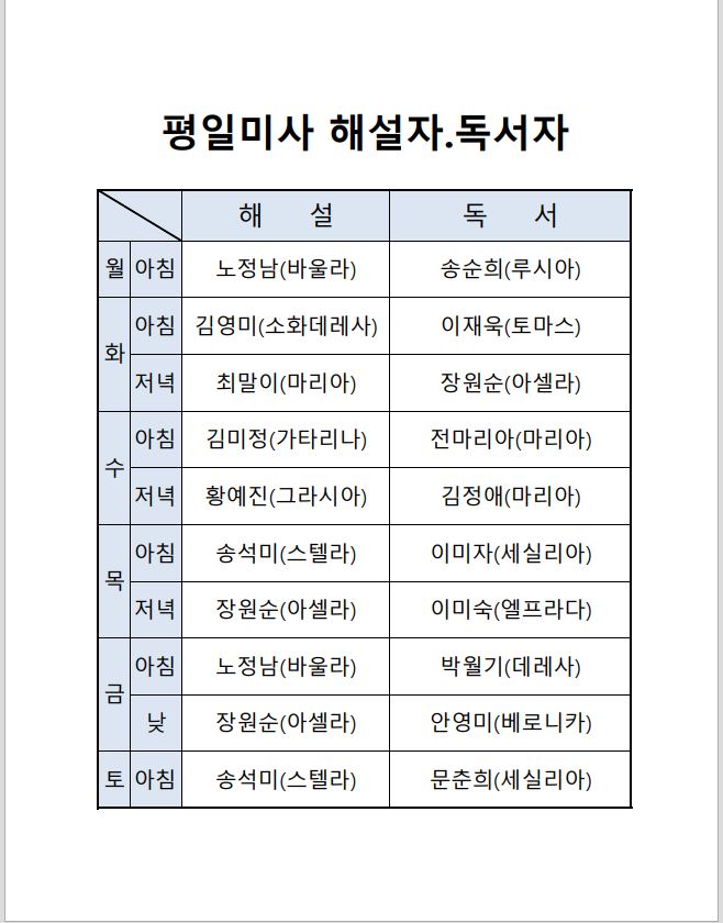 3월 평일 해설자, 독서자.JPG