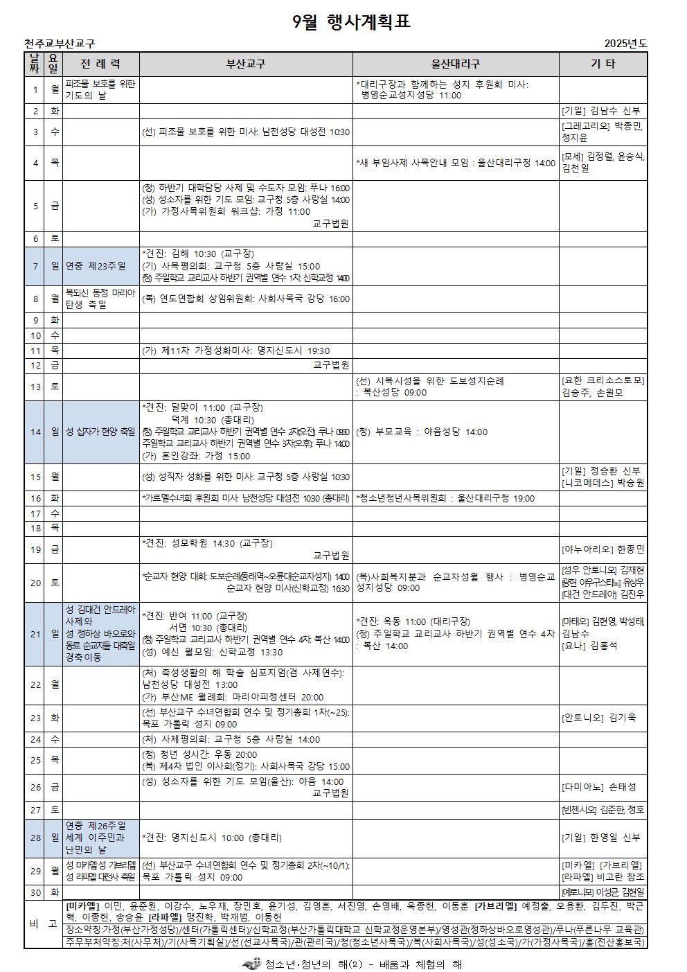 울산 제25-014호 울산대리구 9월 행사계획표 송부(붙임)001.jpg
