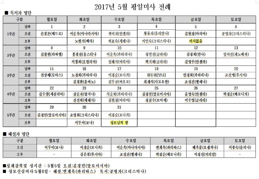 5월 평일미사 전례.JPG