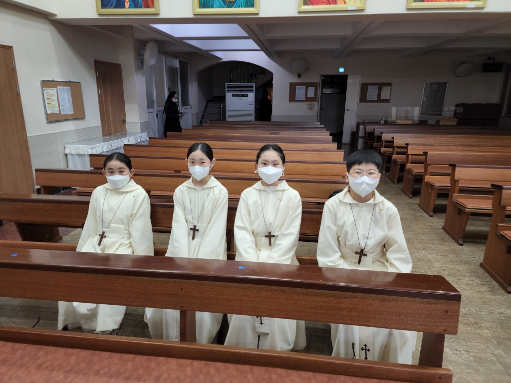 주일학교 - 2022년 3월 5일 다윗 복사단 입단식 당감성당