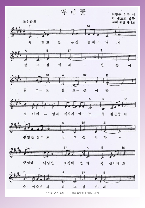 사랑방 - 최민순신부의 두메꽃 전포성당