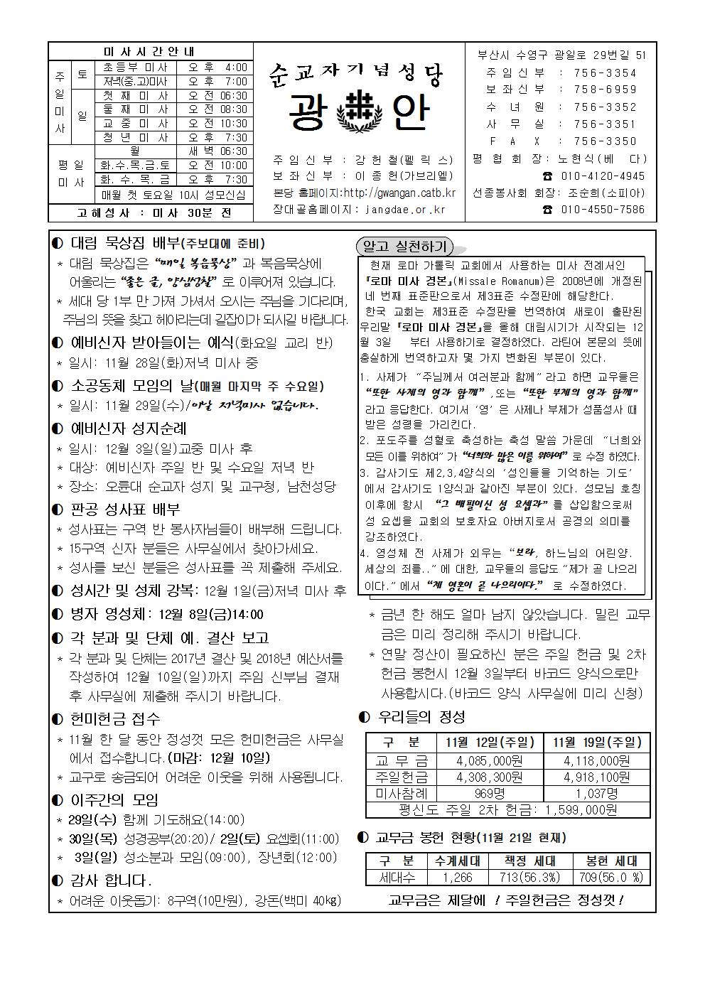 본당주보 - 그리스도 왕 대축일 주보 광안성당