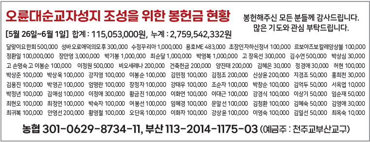 오륜대순교자성지 조성을 위한 봉헌금 현황0609.png